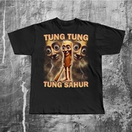 เสื้อ รูปแบบใหม่ Tung Tung Tung Sahur เสื้อยืดคอกลมผ้าคอตตอนพิมพ์ลายสำหรับผู้ชาย