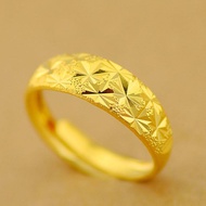 ของแท้100% ทองปลอมไม่ลอก แหวนคู่ แหวนแฟชั่น 24Kชุบทองข้อมือปรับได้เครื่องประดับแหวนของขวัญสำหรับชาย แหวนทองตอกลาย ทำซาติน แบบร้านทอง พร้อมถุงกำมะหยี่ แหวน แหวนทองปลอมสวย ทองปลอม ทอง1สลึง เครื่องประดับ ญ ของขวัญ gold ring ทองปลอม แหวน เท่ๆ เครื่องประดับ