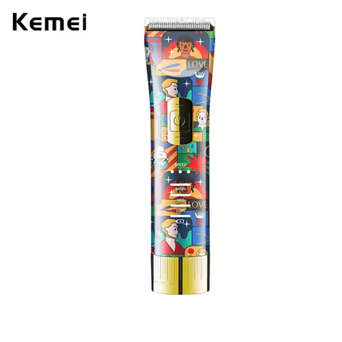 Kemei Professional Hair Clipper Barber Men Trimmer Rechargeable Adjustable Fade Hair Cutting Machine