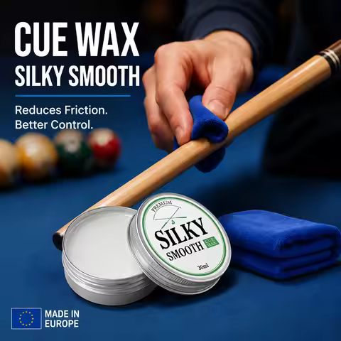 30ml Billiard Cue Wax Shaft Lubricant Anti Moisture Smooth Polish Paste Cloth Kit for Pools Snooker 