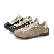 Genuine Leather Casual Shoes German Training Shoes Fog Dot Suede Stitching Retro Genuine Leather Ger