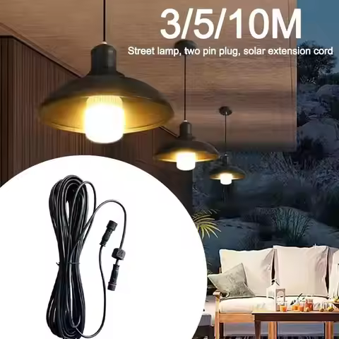2 Pin Plug Solar Cable Extension 3M/5M/10M Waterproof Male and Female Extension Line Street Light Ex