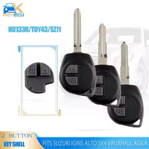 KEYECU 2 Button Remote Car Key Shell Case for Suzuki Swift SX4 Liana Aerio Vitara Jimny HU133R/TOY43