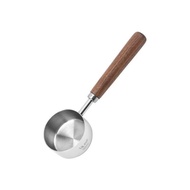 Cawan Penyukat Keluli Tahan Karat Borong dengan Pemegang Kayu Sudu Sukat Sukat Gram Sukatan Serbuk B