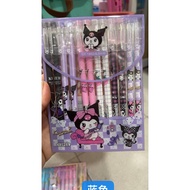 🇲🇾 1 Set of 12pcs Sanrio demon slayer Kawaii Cartoon Anime 0.5mm Blue/ Black Ink Gel Erasable Pen