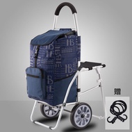 Summer Baby with Stool Shopping Cart Elderly Shopping Cart Luggage Trolley Foldable Lever Car Seat Portable Trailer