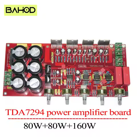 BAHOD TDA7294 power amplifier board 2.1 channel 80W+80W DIY assembly power amplifier board HIFI audi