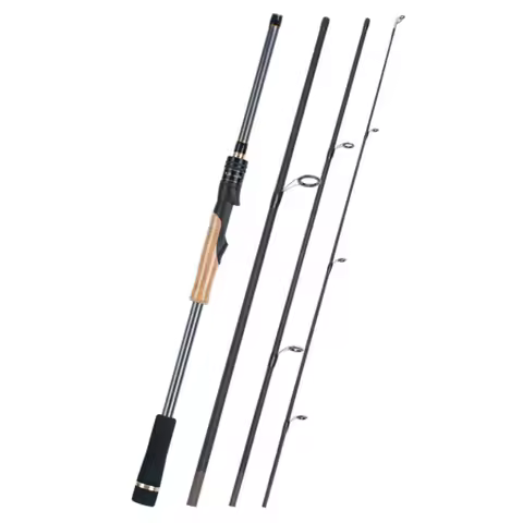 Ultra-Short Portable Travel Fishing Rod 1.98m/2.1m 4 Section High Carbon Lure Rod 4-25g Power Spinni