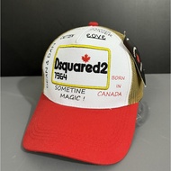 DSQUARED2 Men's and Women's Fashion Button Buckle Baseball Cap, Dsquared2 cool khaki mesh hat MU209