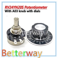 1Set(3PCS) RV24YN20S 1K 2K 5K 10K 20K 50K 100K 1M ohm Single Turn Carbon Film Rotary Taper Potentiom