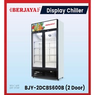 Berjaya Display Chiller (2 Door) BJY-2DCBS600B | Refrigerator Chiller Showcase for Beverage, Cake, D