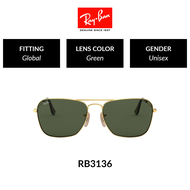 Ray-Ban  CARAVAN  RB3136 181  Unisex Global Fitting   Sunglasses  Size 58mm