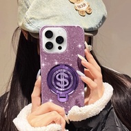 YBD Phone Case For Iphone 17 Pro MAX 17 Air 17 Ultra Rotating USD Bracket Glitter Hard Shell Height