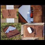 Leather Apple Brown Macbook &amp; Laptop Case