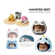 YIPET Hamster House Ceramic Hamster Hideout Accessories Toys Hamster Nest Cooling Bed