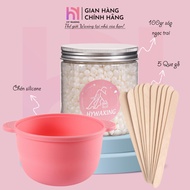 [COVERED NAME] HY WAXING Silicone Wax Cooking Cup Combo + 100gr Premium Pearl Wax Free Stick