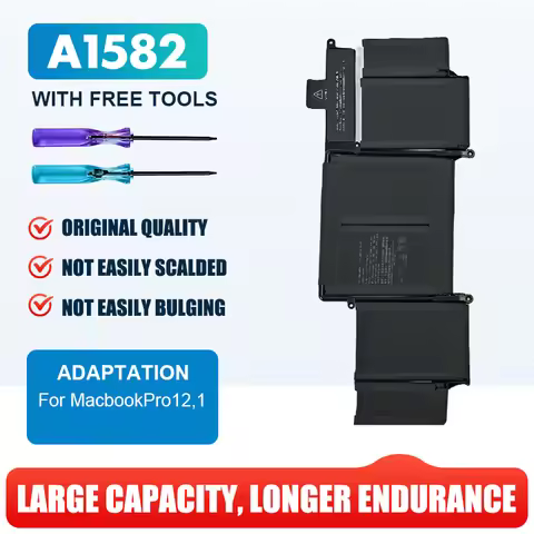 A1582 Battery Replacement Battery A1502 for Macbook Pro 12,1 Retina Early 2015 11.34V-71.8WH Noteboo