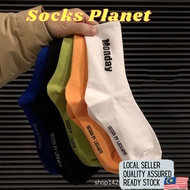 1 Pair of Week series High Sock Socks Women Socks Men Stoking Stokin Muslimah 袜子
