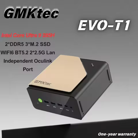 GMKtec EVO-T1 Intel Core™ Ultra9 285H 16-core MINI PC Windows 11 Pro DDR5 64G 4TB PCIe 4.0x4 M.2 228
