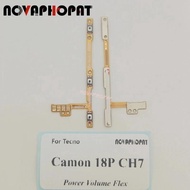 Novaphopat For Tecno Camon 18P CH7 CH7N Power On Off Volume Up Down Ribbon Power Button Flex Cable R