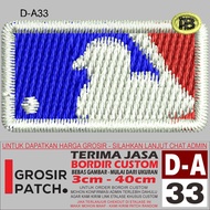 D-A33 MLB BASEBALL REVIEW LOGO EMBROIDERY PATCH/TESTIMONI - WHOLESALEPATCH