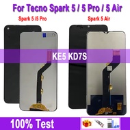 Original LCD For Tecno Spark 5 5Pro KE5 KD7 KD7H KD7S LCD Display Spark 5 Air KD6 KD6a Screen Touch 