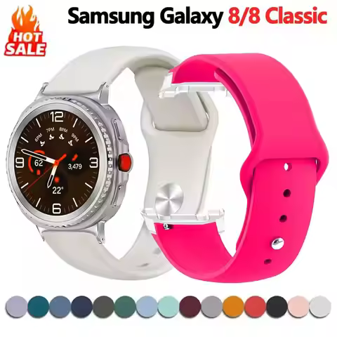 For Samsung Watch 8 Strap Silicone Soft Galaxy Watch 8 Classic Watchband Replacement Women men No Ga
