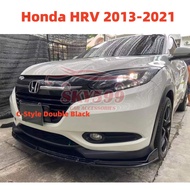 Honda HRV 2013-2021 Front Bumper Diffuser Lip Wrap Angle Splitters Color Black / Carbon Side Skirt