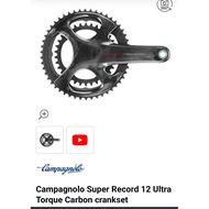 Campagnolo Super Record 12x2 crankset 170-36/52T. 1 ser left. Made in Italy