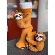 Panda Doll Socks, Kukang Socks, Unisex Socks, Sleep Socks, Fashion Socks, Cute Socks