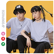 Áo thun trơn unisex màu xám phông basic ulzzang nam nữ cá tính cổ tròn thun 4 cotton chiều dày dặn A