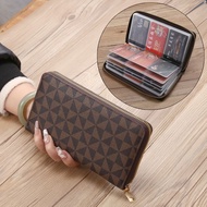 Card Holder Document Storage Bag for Ladies Zipper Large Capacity Card Slots Multiple Collection Boo