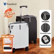 Freebird Travel Suitcase 20/24/28 Inch - 360° Spinner Wheels, Aluminum Frame Koper 行李箱 | Free Cosmet