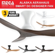 ALASKA AERAHAUS DRAFT 46 / 52 / 60-INCH SMART DC CEILING FAN / OPTIONAL 20W LIGHT