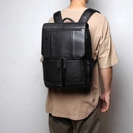 Genuine Leather Men's Bag - Simple Genuine Leather Men's Backpack