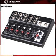 BUR_ MIX5210 Sound Console Professional 10 Channel Portable DJ Console Audio Sound Mixer for Outdoor