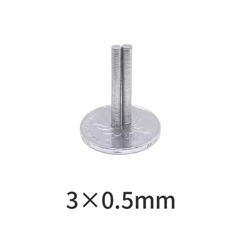 3x0.5 mm Thin Neodymium Magnet N35 Mini Small Round Magnet Strong 3x0.5mm Powerful Magnetic Magnets