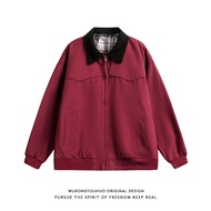 Cleanfit Detroit Jacket แจ็คเก็ตทำงานสไตล์ย้อนยุคสำหรับผู้ชาย ทรงหลวม สไตล์สตรีท คอปกพับ แจ็คเก็ตฤดู