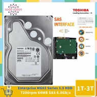 (NOT For HOME PC!)DELL/TOSHIBA MG03SCA100/200/300 1TB 2TB 3TB 7200 RPM 64MB Cache SAS 6Gb/s 3.5" Int