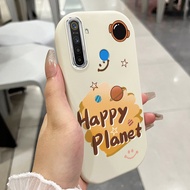 Case For Realme 5 5i 5s 6i C3 C3i Happy Planet Phone Heart Shape Shockproof Round And Fat