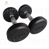 Round Dumbbell 2.5KG 1 pc Premium Rubber Coated Free Weight Weightlifting Crossfit Bicep Triceps Cur