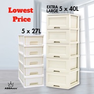 Tier Drawer Cabinet Abbaware Whole White / Plastik Kabinet / Drawer Storage Cabinet / Laci Simpanan / Almari