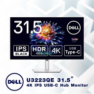 Dell U3223QE 31.5" 4K Hub IPS Monitor USB Type-C, DP, HDMI/VESA DisplayHDR™ 400/100%sRGB, Rec.709 100%/Frameless/Height Adjustment/Rotation