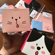 3 Pieces Daiso Daiso Origami Gift Box Cartoon Animal Square Storage Box Bread Pastry Packaging Box