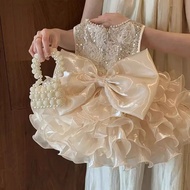 #仙公主裙女小童无袖设计感连衣裙小女孩周岁生日蛋糕裙,, Fairy Princess Dress Girl Child Sleeveless Design Dress Little Girl Fir