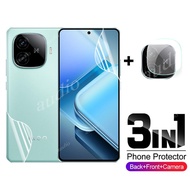 3in1 Front Back Lens Hydrogel Film For iQOO Z9 Z9x 5G 2024 Smartphone Screen Protector for IQOO z9 z