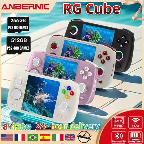 ANBERNIC RG CUBE Retro Handheld Game Console Video Player 3.95 Inch Screen Bluetooth WIFI Android 13