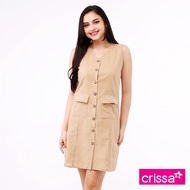 Crissa Cotton Poplin Woven Sleeveless Dress CSDT29-0090
