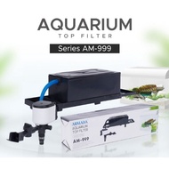 MESIN MERAH Top Filter Aquarium Armada AM-999 Medium box+3000A Machine free Red Silk Cotton