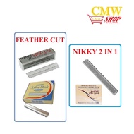 Feather Cut Special Barber Shave Razor Knife / Feather Styling Razor Blade / Nikky Two-In-One Razor 